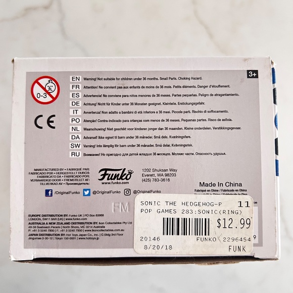 Funko Pop Games: Sonic the Hedgehog - Sonic with Ring #283 - NIB - Picture 6 of 6